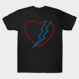 Love and Thunder Heart with Lightning Thunder T-Shirt